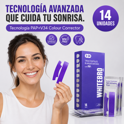 Tiras Blanqueadoras Dentales V34 (14 uds)