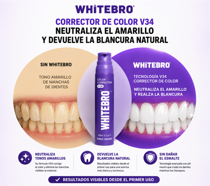 Blanqueador Dental V34 Whitebro