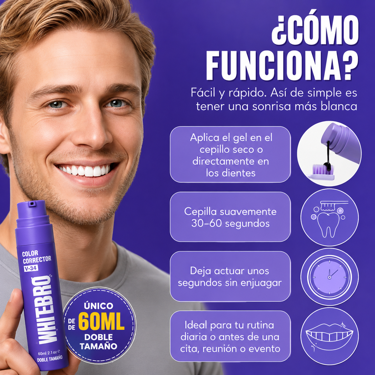 Blanqueador Dental V34 Whitebro