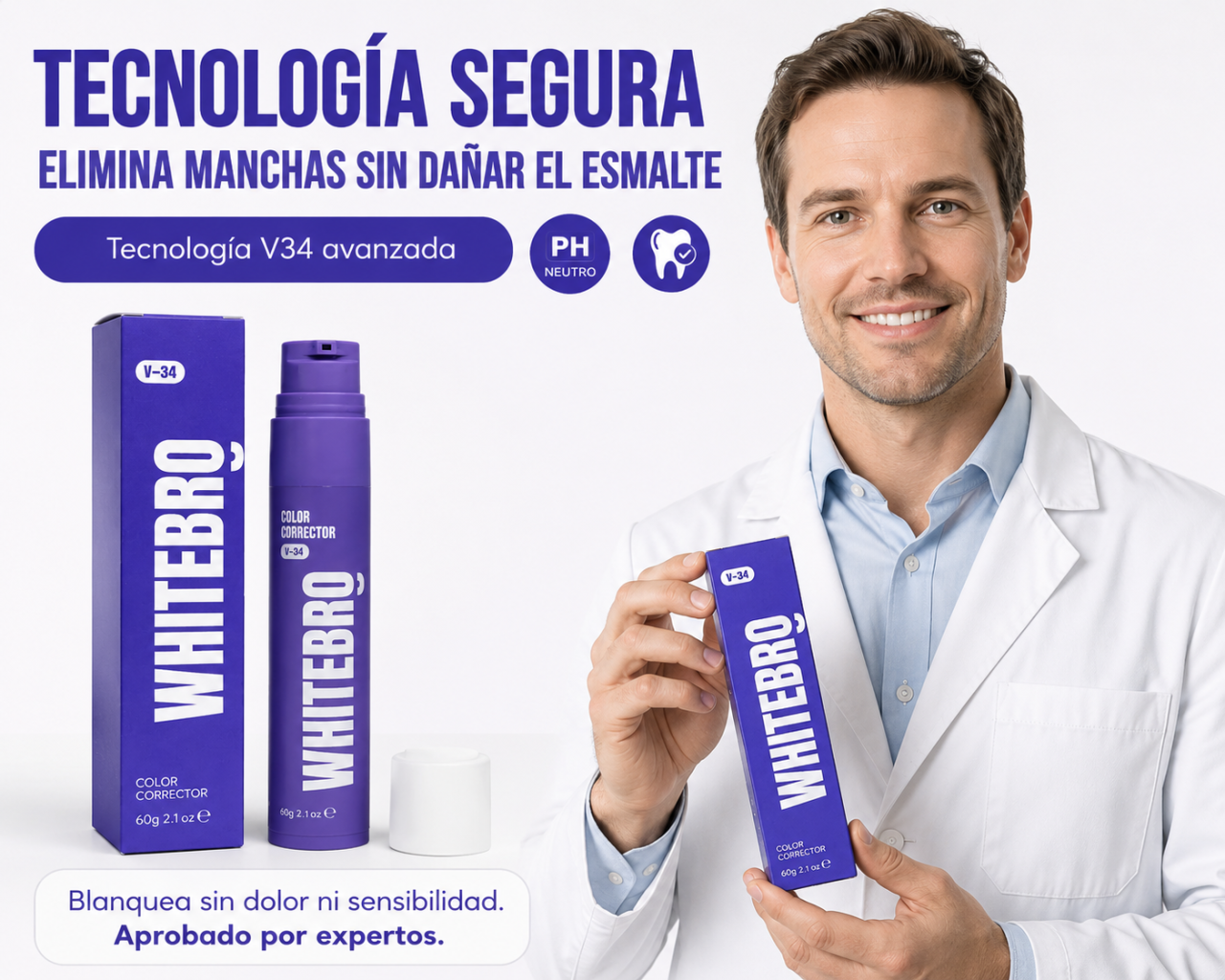 Blanqueador Dental V34 Whitebro